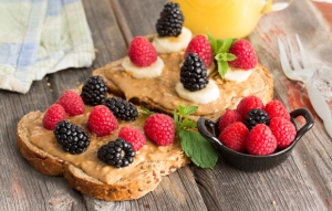 Peanut Butter With Fruit Toast